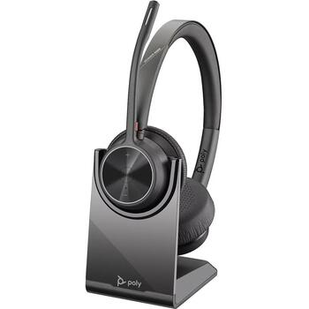 Poly bezvadu austiņas Voyager 4320 UC 77Y99AA, 50m, 24h, Bluetooth, USB-A, melna (77Y99AA)