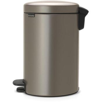 Brabantia NewIcon 113628 atkritumu tvertne ar pedāli, 12 l, klusa vāka aizvēršanās, izņemams grozs (113628)