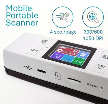 IRIS IRIScan Book 7 464669, dokumentu skeneris, 600 dpi, A4, USB-C, akumulators (464669)