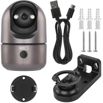 Emos Внутренняя камера IP-220W H4062, 4MPx, 2,4/5GHz, 180°, IP21, PTZ, ночное видение, двусторонняя связь (H4062)