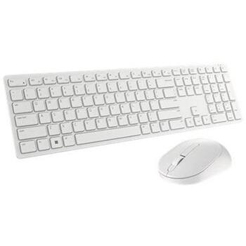 Dell Клавиатура и мышь KM5221W Pro 580-AKEZ, 2.4GHz, 3 кнопки, беспроводная, QWERTY, белая (580-AKEZ)