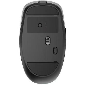 Gembird беспроводная мышь MUSW2-6B-01, 1600 DPI, 6 кнопок, 2.4 ГГц + BT, оптическая, тихий клик, черная (MUSW2-6B-01)