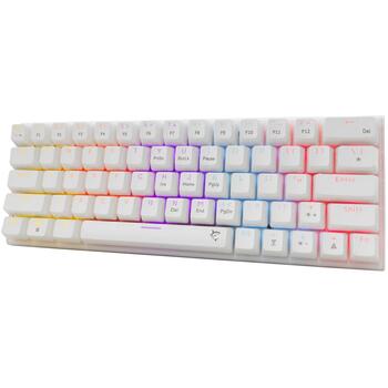 White Shark Клавиатура WAKIZASHI-2-US-W-RED.SW, 64 клавиши, 1.5м, USB, механическая, RGB подсветка, проводная (WAKIZASHI-2-US-W-RED.SW)