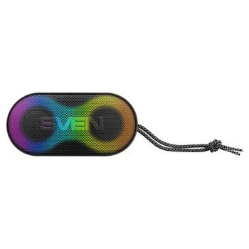 Портативная Bluetooth колонка мощностью 10 Вт с динамически переключаемой RGB подсветкой и защитой от воды IPX5 PS-99 Чёрный SV-022389 Sven (SV-022389)