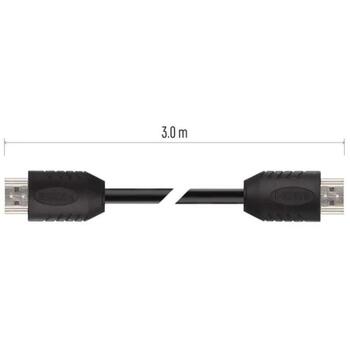 Emos Высокоскоростной HDMI 2.0 кабель A–A S10300, 3 м, 18 Гбит/с, 4K, Ethernet, ARC, поддержка 3D (S10300)
