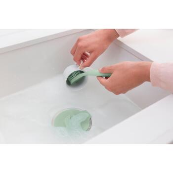 Brabantia 215780 щетка для посуды с держателем, 23.6x5.2x11.2cm, пластик, присоска (215780)