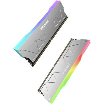 Zalman Охладитель ZM-MH10, 55g, Серебристый, 137x8,5x40mm, 3-контактный RGB, 5V, алюминий, ABS, совместим с RAM (ZM-MH10)