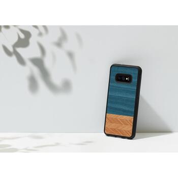 Man&Wood Чехол для смартфона M6440B, Синий, совместим с Samsung Galaxy S10e, 5.8'', натуральное дерево, поликарбонат (M6440B)