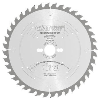 CMT пильный диск 350x3,5/2,5x30 Z84 a=10° b=15° ATB, 285.084.14M (285.084.14M)