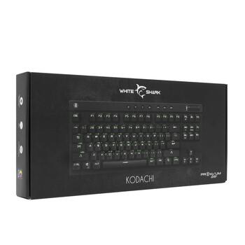 White Shark Klaviatūra KODACHI-US, 87 + 7 taustiņi, OUTEMU sarkanie slēdži, RGB 16,8 M krāsu, USB 2.0, 2 m kabelis (KODACHI-US)