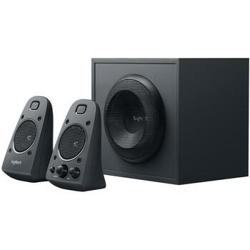 Logitech Динамик 2.1 Z625/980-001256, 400 Вт, 200 Вт RMS, 3 входа, 1 разъем для наушников, черный (980-001256)