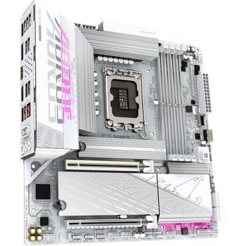 Gigabyte B860M AORUS ELITE WF6E ICE mātesplate, LGA 1851, DDR5, 9200MHz, 256GB, Micro-ATX, 2.5GbE, Wi-Fi 6E, USB 4 (B860M A ELT WF6E ICE)