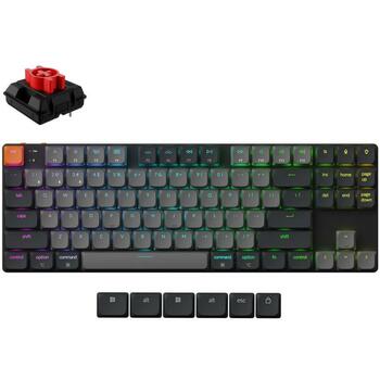 Keychron klaviatūra K1X-B1 80% TKL, RGB LED apgaismojums, Bluetooth 5.2, USB Type-C, 87 taustiņi, mehāniskā slēdzis (K1X-B1)