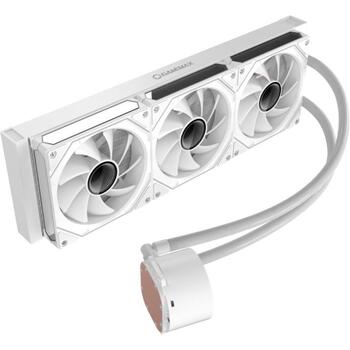 Gamemax procesora šķidruma dzesētājs ICEBURG 360 DIGITAL WH, 58.8 cfm, 800-1800 rpm, ARGB LED apgaismojums, TDP līdz 290W (ICEBURG 360 DIGITAL WH)