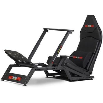 Next Level Racing Spēļu krēsls F-GT NLR-S010, 130 kg, melns, formulu un GT sacīkšu pozīcijas, jostasvietas atbalsts (NLR-S010)
