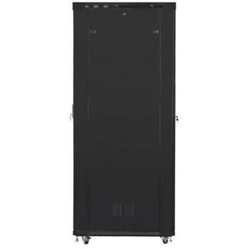 Lanberg стоящий серверный шкаф 19 дюймов 47U FF01-8247-12BL, 800mm, 1200mm, 1200kg, 8 мест для вентиляторов, LCD термостат, IP20 (FF01-8247-12BL)