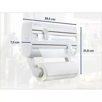 Leifheit Parat F2 1025771, sienas turētājs ruļļiem, ar plauktiņu garšvielām, fiksators, 1.05kg (1025771)