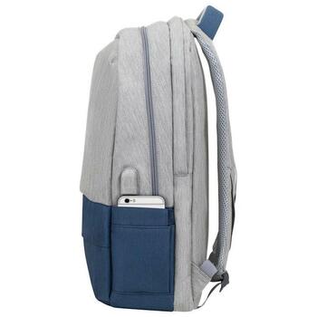 Rivacase Mugursoma 7567GREY/DARKBLUE, 17.3