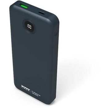 Port Connect Внешний аккумулятор 907006, 10000 мАч, 37 Втч, 20 Вт, 2x USB-C, USB-A, Power Delivery, Quick Charge, синий (907006)