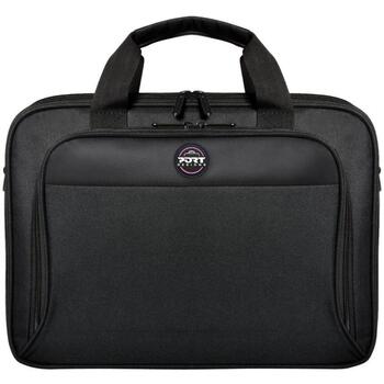 Port Designs Сумка для ноутбука HANOI II Clamshell 105065, 17.3 дюйма, полиэстер 600D, черный, съемный плечевой ремень (105065)
