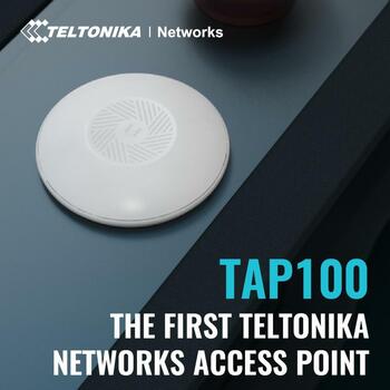 Teltonika bezvadu piekļuves punkts TAP100 2.4 GHz, 300 Mbit/s, 1x 10/100, 15W PoE, 16 MB atmiņa, 1 ports, IP30 (TAP100)
