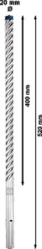 SDS-max-8X urbis 20 x 400 x 520 mm, Perforatora urbjiem EXPERT SDS MAX-8X TRIECIENURBIS PERFORATORIEM, 2608900229, BOSCH (2608900229)
