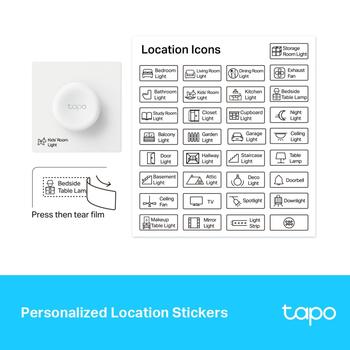 TP-Link Tapo S200D умный диммер-выключатель TAPOS200D батарейный CR2032 Белый (TAPOS200D)