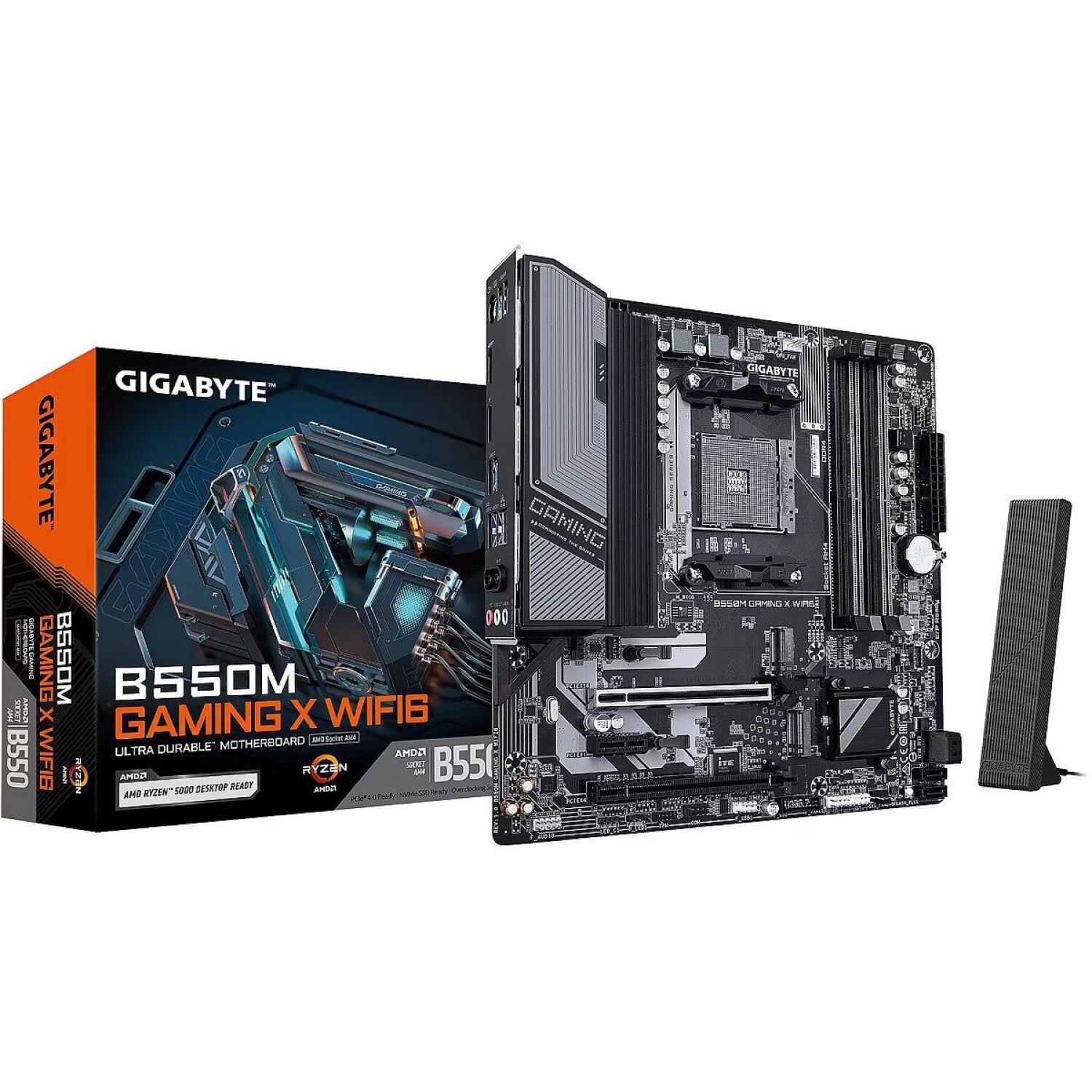 Gigabyte B550M GAMING X WIFI6, материнская плата, B550M GAMING X WIFI6, 4xSATA, 2xM.2, DDR4, AM4, 128GB, 802.11ax, Bluetooth 5.3 (B550M GAMING X WIFI6)