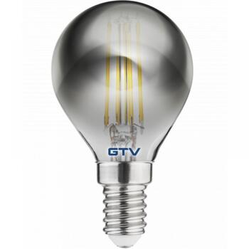 Gtv LED лампочка E14, LD-G45FPE4-30, 4 W, 300 lm, 2700 K, AC220-240V, 360°, FILAMENT серый (LD-G45FPE4-30)