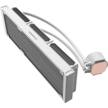 Gamemax procesora šķidruma dzesētājs ICEBURG 360 DIGITAL WH, 58.8 cfm, 800-1800 rpm, ARGB LED apgaismojums, TDP līdz 290W (ICEBURG 360 DIGITAL WH)
