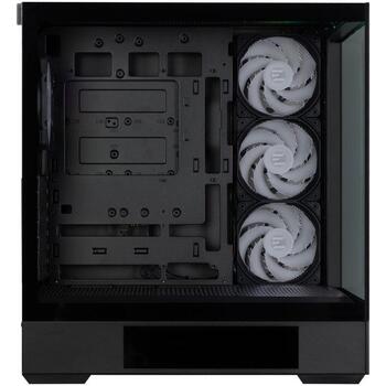 Zalman P40 DS ATX Mid Tower корпус, 4 x 120mm ARGB вентилятора, черный, 9.1-дюймовый ЖК-дисплей, 420mm GPU, 165mm CPU кулер (P40 DS BLACK)