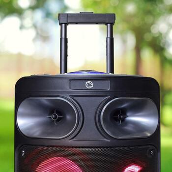 Manta Караоке колонка SPK0803B140, 140W, Bluetooth, FM радио, AUX, USB, MicroSD, 4ч воспроизведения (SPK0803B140)