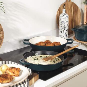 Salter BW13773GR Cast Iron 26 cm FryPan, Green (BW13773GR)
