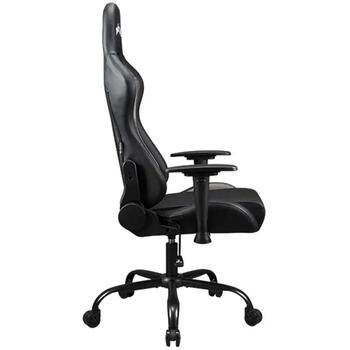 Subsonic Игровое Кресло SA5609-M1, черное с белой вышивкой, синтетическая кожа, 3 класс, металл, 5 колес, 14.5кг, 90° - 135° (SA5609-M1)