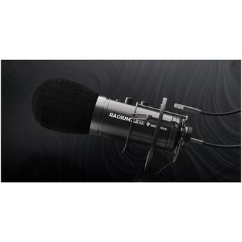 GENESIS Radium 600 G2 studijas mikrofons NGM-2091, -36 dB, 30-18000 Hz, USB-C, 3,5 mm ligzda, kondensatora, vienvirziena, melns (NGM-2091)