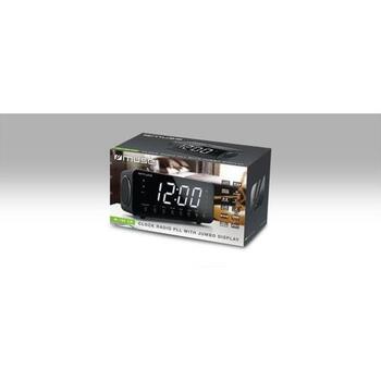 Muse Радиочасы M-192CR, черный, FM PLL, 1,8-дюймовый LED дисплей, двойной будильник, 20 FM станций, Aux вход, режим сна, 230В (M-192CR)