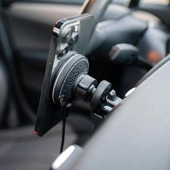 Tellur Беспроводное зарядное устройство TLL151431, 5V/9V/12V 2A, 15W, USB-C, совместимо с MagSafe, крепление на вентиляцию (TLL151431)