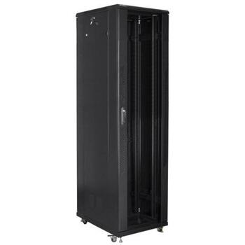 Lanberg Напольный стойка 19 37U FF01-8837-12B, 800x800mm, 800kg, IP20, 4 слота для вентиляторов, 4 вертикальные направляющие (FF01-8837-12B)