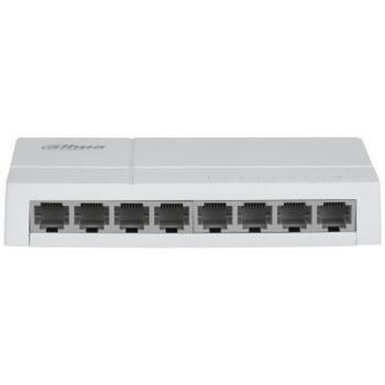 Dahua SF1008-EUR коммутатор, 8 RJ-45 портов, 10/100 Mbit/s, 1.6 Gbit/s, PoE, unmanaged, индикаторы LED, Cat5e/Cat6 (SF1008-EUR)