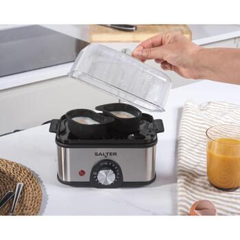 Salter Варка яиц EK6213VDE, 500W, 8 яиц, 2 поддона для яиц, мягкие/твердые уровни варки (EK6213VDE)
