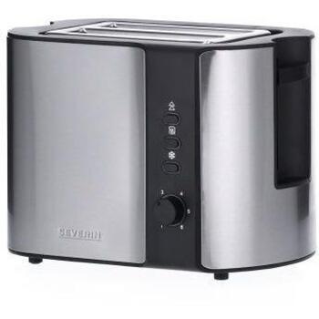 Severin AT 2589 tosteris, 800W, 2 šķēles, nerūsējošs tērauds, elektroniska brūnuma kontrole, atkarsēšana, atcelšanas poga (2589)