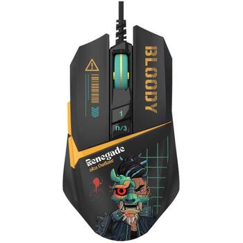 A4Tech Игровая мышь A4TMYS47619, 129mm, 70mm, 39mm, 9 кнопок, 200-1200 DPI, USB, программируемые кнопки, лазер, RGB подсветка (A4TMYS47619)