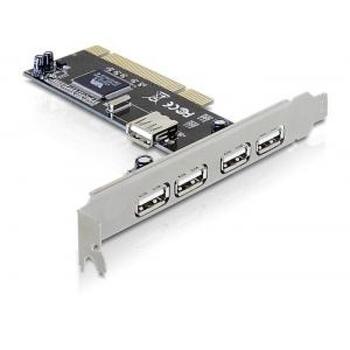 Logilink USB адаптер PC0028, 5 портов, 480 Мбит/с, PCI, 32-бит, VIA VT6212L, PC Mac, Plug and Play (PC0028)