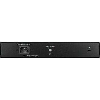 D-Link DGS-1010MP коммутатор, 8xPoE+ 10/100/1000, 1xGbE, 1xSFP, 125W, 20Gbps, 1U, без вентилятора (DGS-1010MP/E)