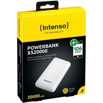 Intenso Power Bank XS20000 20000 мАч, 3.1 A, 5 V, 1x USB-A, 1x USB-C, белый (7313552)