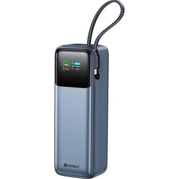 Sandberg All-in1 Powerbank 421-31, 27000 mAh, LiPo, 240 W, USB Type-A 1, USB Type-C 1, черный, серый (421-31)