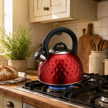 Brock MWK 001 RD La Cuisinette чайник, 2,5л, 3л, 0,55кг, нерж. сталь, красный, для индукции (MWK 001 RD)