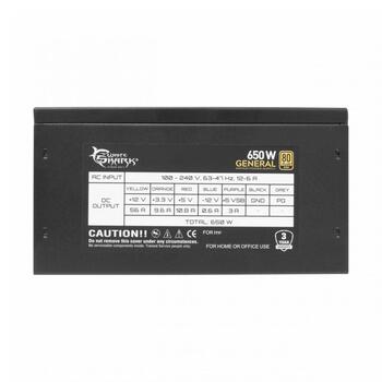 White Shark блок питания GENERAL, 650W, 80 PLUS GOLD, ATX, полностью модульный, 56A, 10,8A, 9,6A, 140мм, активный PFC, OVP, SCP (GENERAL)