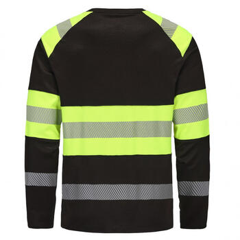 Pesso HVMIL_JXL Hi-vis рубашка с длинными рукавами, черный/желтый, XL, 55% хлопок/45% полиэстер, EN ISO 20471 класс 1 (HVMIL_JXL)
