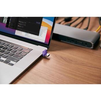 Kingston DataTraveler microDuo 3C DTDUO3CG3/64GB, 64 ГБ, 200 МБ/с, USB Type-A/Type-C, фиолетовый (DTDUO3CG3/64GB)
